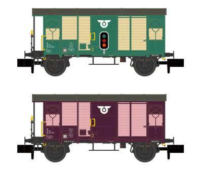 Hobbytrain 2er Set gedeckte Güterwagen K2 RM, EP.V 