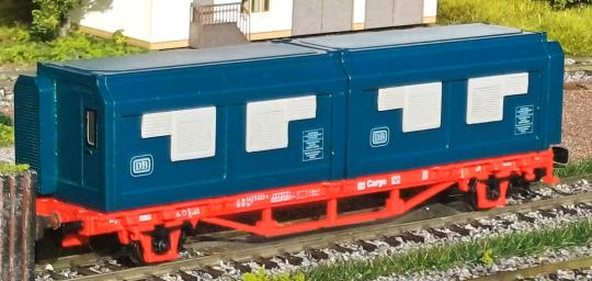 Loewe Set aus 2 Bauzug-Wohncontainer DB Ep. III/IV, blau / H 