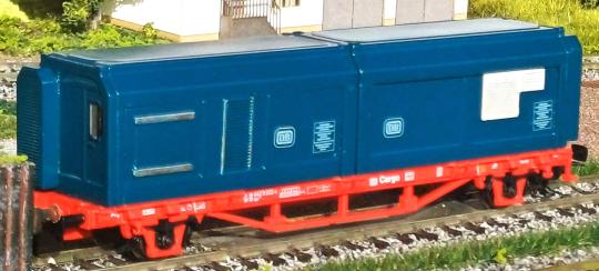 Loewe Set aus 2 Bauzug-Wohncontainer DB Ep. III/IV, blau / H 