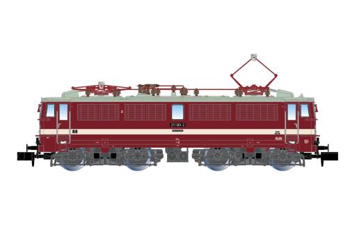 Arnold E-Lok BR 211, rot, breite Binde, DR, Ep. IV, DCC-Dec. 