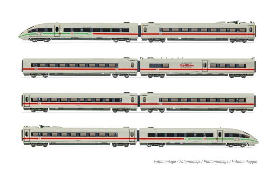 Arnold 8-tlg.Set ICE 4320 Klimaschützer grün/roter Streifen,DB AG,Ep.VI, DCC-Sou 