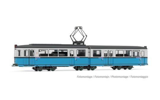 Arnold Tram GT6, Heidelberg, blau-weiß, DUEWAG, Epoche IV 