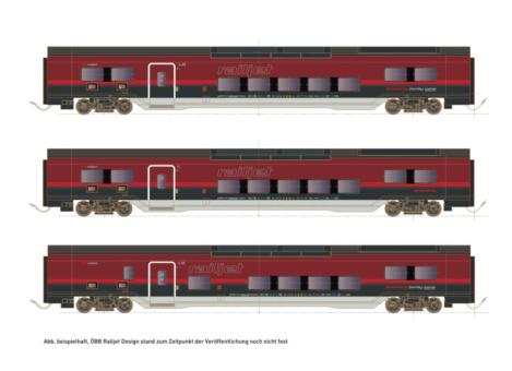 Hobbytrain N Railjet DANI Set 2, 2-tlg. ÖBB, Ep.VI 25402 