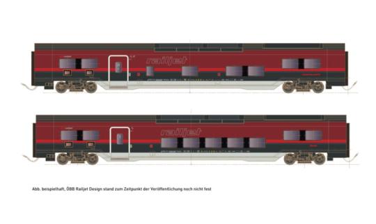 Hobbytrain N Railjet DANI Set 2, 2-tlg. ÖBB, Ep.VI 25403 