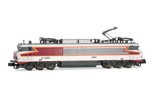 Arnold elektrische Mehrsystemlokomotive CC 21003, silberne Farbg, Ep. IV SNCF 