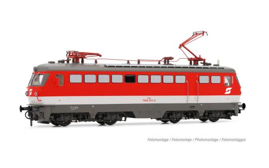 Rivarossi E-Lok Rh1046, rot-grau, Einholmpanthografen, ÖBB, Epoche IV-V HR2856 