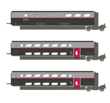 Jouef 3tlg. Ergänzung TGV Duplex Carmillon SNCF HJ3016 