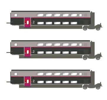 Jouef 3tlg. Ergänzung TGV Duplex Carmillon SNCF HJ3017 
