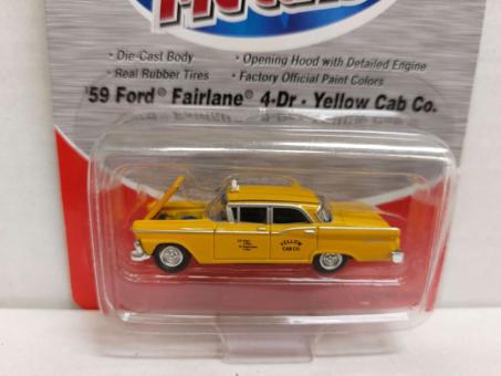 Mini Metals \'59 Ford Fairlane 4-Dr Yellow Cab 30195 