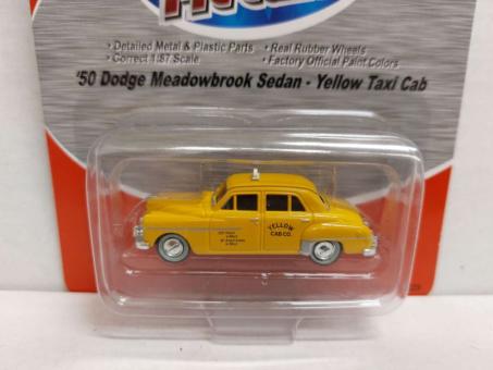 Mini Metals '50 Dodge Meadowbrook Sedan Yellow Taxi Cab 