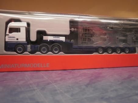 Herpa LKW MAN TG-X XXL Semitliefalde-Sz Hakenflaschen Wasel 