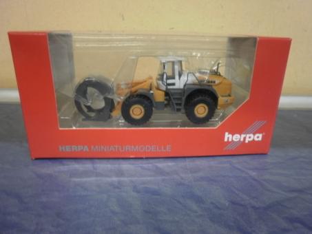 Herpa Liebherr Radlader L 580 Loghandler gelb 