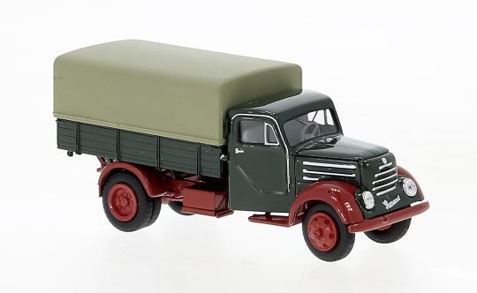 Brekina LKW Robur Garant Pritsche/Plane grün/rot 30720 