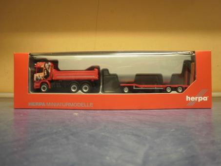 Herpa LKW Scania R Highl. Baukipper+TU3 Heidemann 