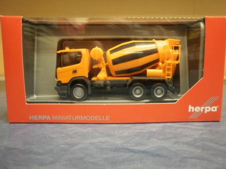 Herpa LKW Scania CG 17 6x6 Betonmischer-LKW orange-schwarz 
