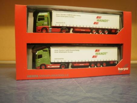 Herpa LKW Set MAN TG-X XXL+Volvo FH4 Ga-KSZ 80 Jahre Wandt 310215 