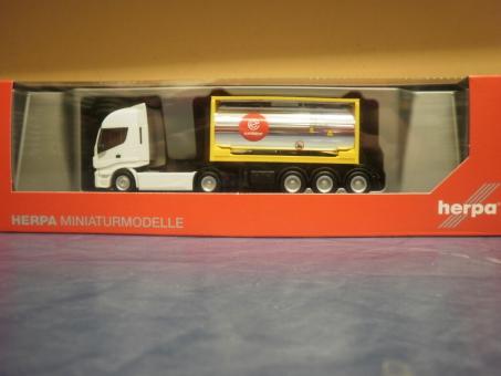 Herpa LKW Iveco Stralis XP Tank-Cont-SZ Eurotainer 310604 