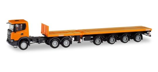 Herpa LKW Scania CG17 XT 6x4 Teletrailer_SZ kommunalorange 311403 