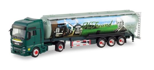 Herpa LKW MAN TG-X XXL E6c Aerop. Kippsilo-Sz Freund 