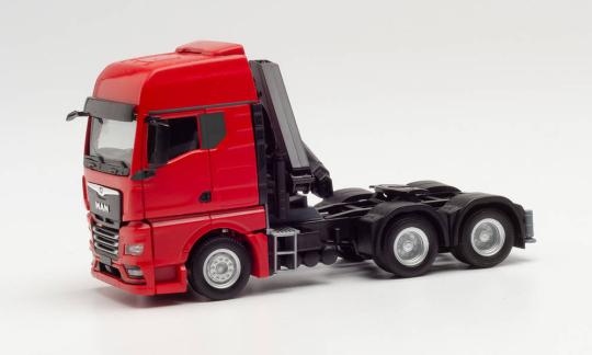 Herpa LKW MAN TG-X GX/Aerop. SZM.m.Ladekran rot 