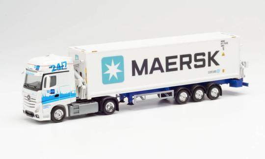 Herpa LKW MB Actros 11 Giga Cont-Seitenlader-SZ Maersk 313384 