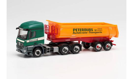 Herpa LKW MB Arocs 6x4 Rundmulden-SZ Peterburs 