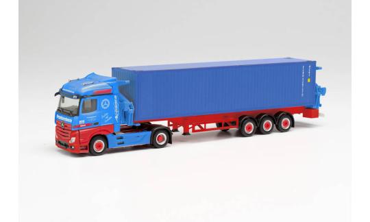 Herpa LKW MB Actros 18 Strsp. Cont-Seitenlader-SZ Frankenbach 313919 