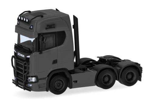 Herpa LKW Scania CS 20 HD SZM grau m.Highpipes/Rammschutz 