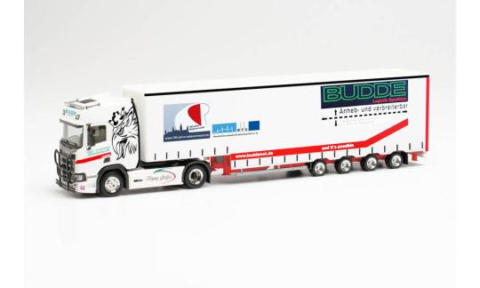 Herpa LKW Scania CS 20 HD Aerop. Vol-Ga-KSZ Budde Logistik 314374 