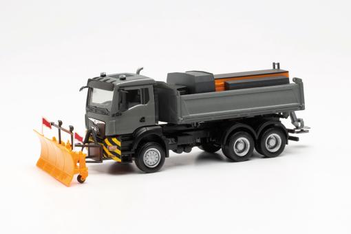 Herpa LKW MAN TG-S NN Winterdienst grau/gelb 315388 