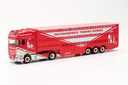 Herpa LKW DAF 106 XF Aerop. SSC Viehtransporter-Sz Werner 315449 