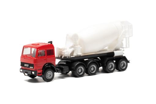 Herpa LKW Iveco Magirus Unic Betonmischer-Sz, rot/weiß 315630 