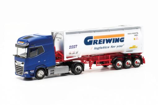 Herpa LKW DAF XG+ Drucksilo-Cont-SZ Greiwing 