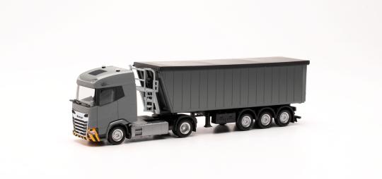 Herpa LKW DAF XG Kempf Stöffelliner-SZ grau/gelb 