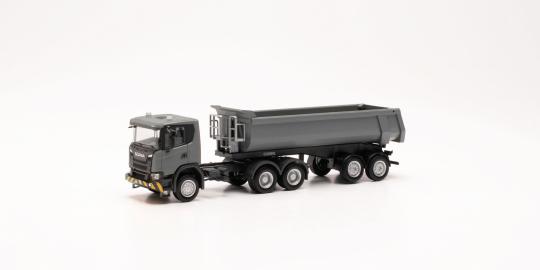 Herpa LKW Scania CG17 6x6 Rundmulden-SZ grau/gelb 316248 