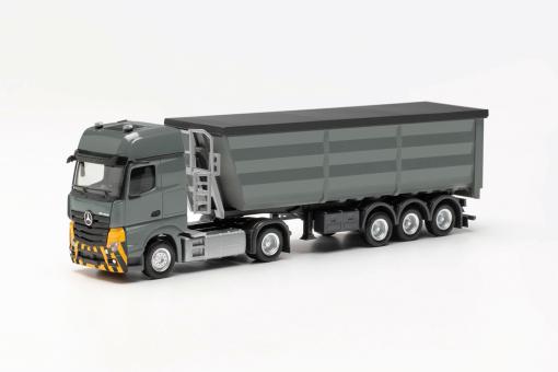 Herpa LKW MB Actros 18 Bigspace Stahlmulden-SZ grau/gelb 316545 