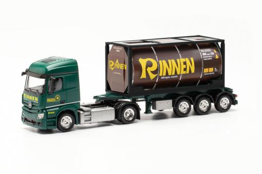 Herpa LKW MB Actros 11 Streamspace Tank-Cont-Sz Rinnen 