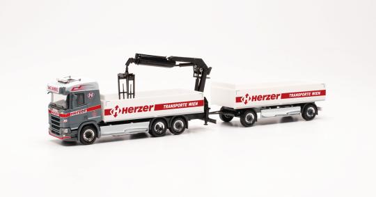 Herpa LKW Scania CR20 Baustoff-HZ Herzer Wien 316842 