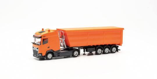 Herpa LKW DAF XG+ Stahlrundmulden-Sz kommunalorange 316941 