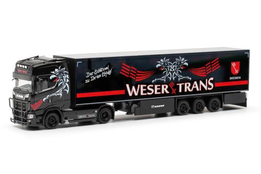 Herpa LKW Scania CS 20 HD Kühl-KSZ Weser Trans Bremen 317665 