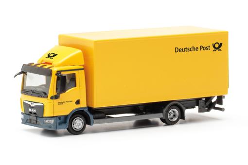 Herpa LKW MAN TG L Koffer-LKW m. Ladebordwand Deutsche Post 317689 