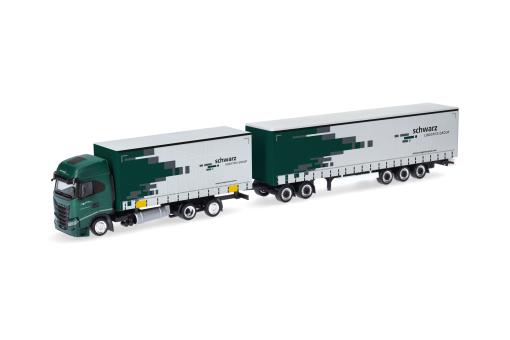 Herpa LKW Iveco S-Way Ga-KSZ Lang-LKW Schwarz 