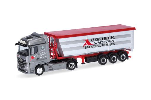 Herpa LKW MB Actros 11 Streamspace Stahlrundmulden-SZ Augustin Spedition 319607 