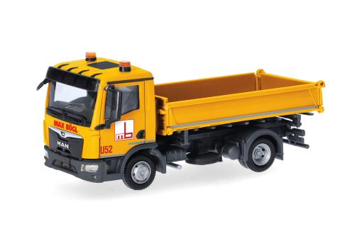 Herpa LKW MAN TGL CC 3-S Kipper Max Bögl 319850 