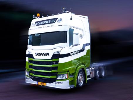 IMC 1:50 LKW Scania CS 20 HD SZM Schoones Caravan Transport 