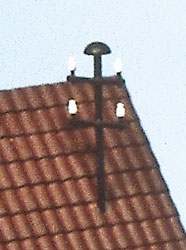 Weinert Modellbau Freileitungsdachständer mit Isolatoren (H0 