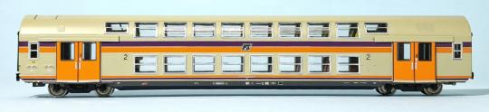 VI Train Carrozza 2 Piani Casaralta livrea d\'origine, logo inclinato 272-9 FS 