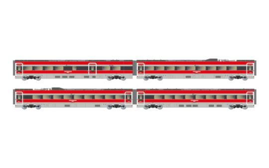 Arnold 4-tlg. Set Zwischenwagen Frecciarossa ETR 1000, Ducati Ep. VI FS Trenital 