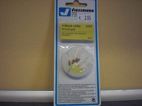 Viessmann LEDs, 4 Stck., gelb, dm:3mm 