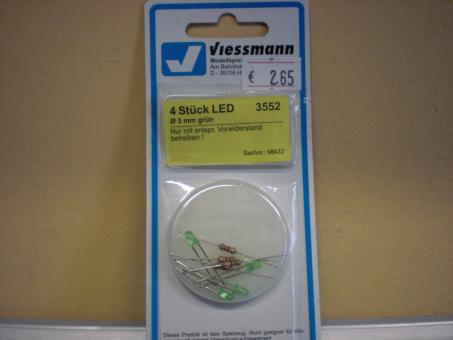 Viessmann LEDs, 4 Stck., grün, dm:3mm 